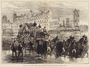 Begrafenis van wijlen M Thiers, de Processie op de Boulevard bij het Chateau D